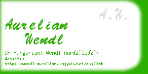 aurelian wendl business card